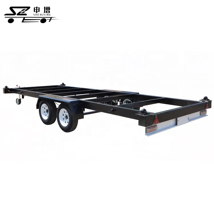 Hot Dip Galvanized Container Chassis Trailer Mobile House Trailer For Sale