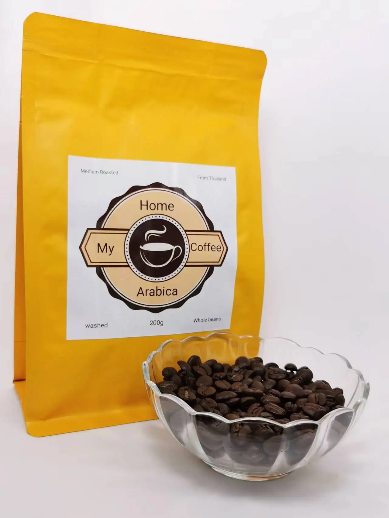 Wholesale Thailand 200G Per Pack Roasted Coffee Beans Coffee Bean Bagging