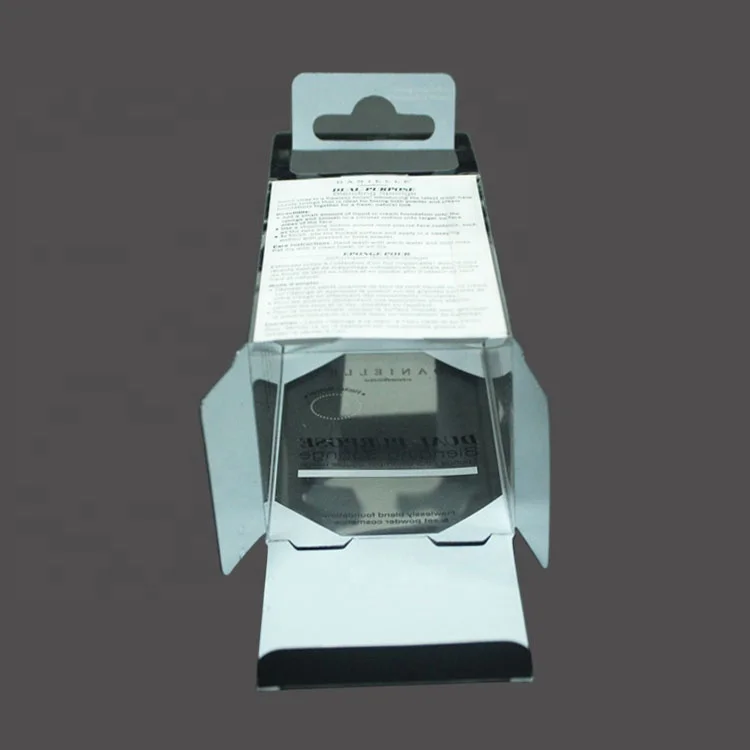 Custom Retail Clear Packaging Box for Hair Extensions Recyclable Varnished with Embossing for Cosmetic Use Blister Packaging