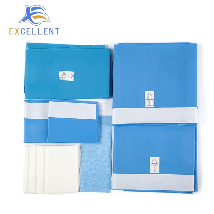 Hospital Use Medical Disposable Sterile General Kits Drape Universal Surgical Pack (Thailand factory)