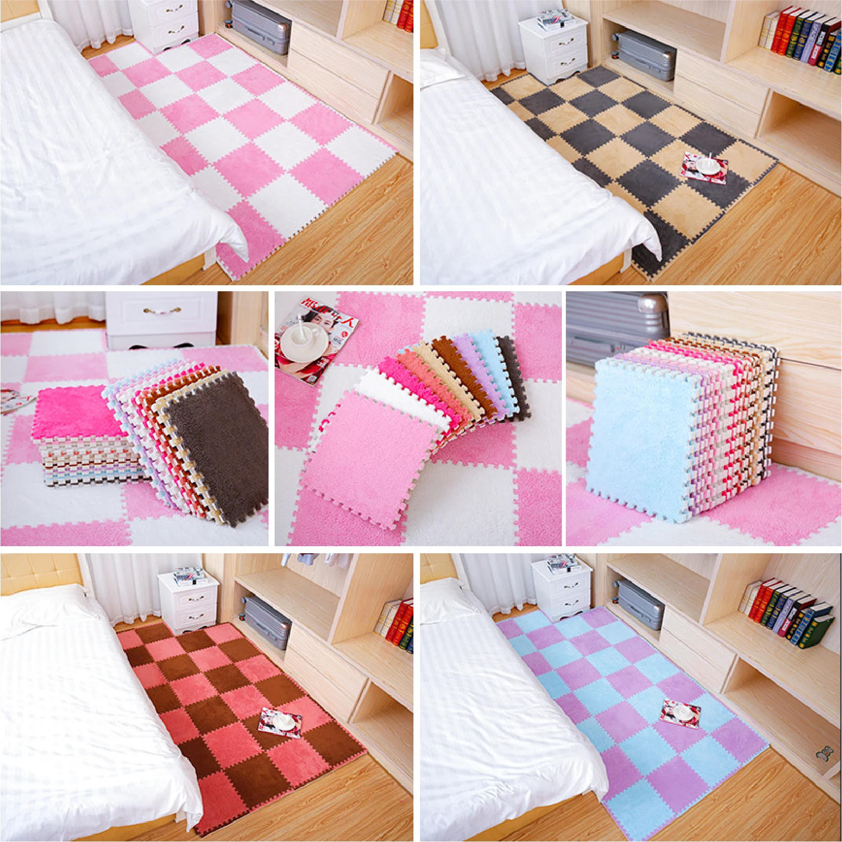 Hot Sale Comfortable Cotton Velvet Mat For Gym Travel Folding Baby Play Gym Mat