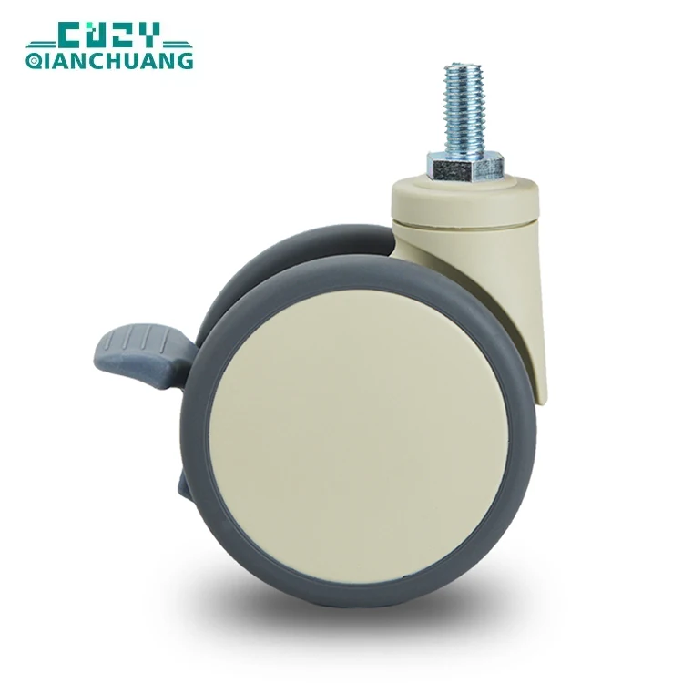 Hot Sale 360 Rotate TPR Nylon China Wheel 3 4 5 inch durable wheels Medical Equipment Casters