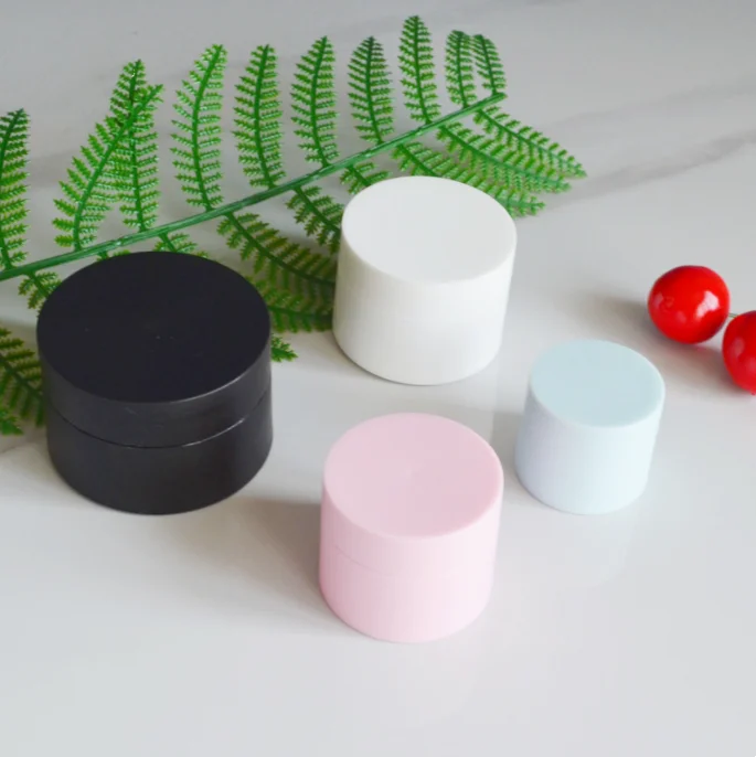 Free sample custom new color cosmetic packaging 20ml 30ml 50ml empty face care cosmetic plastic cream jars