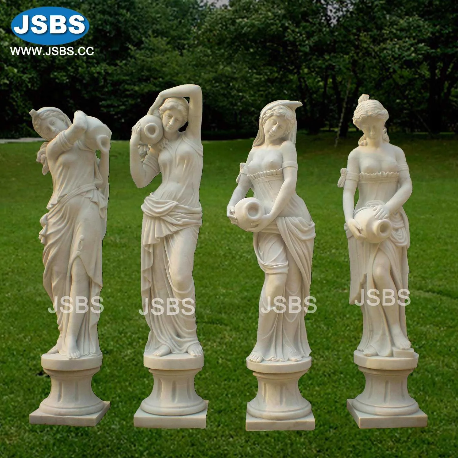 Elegant Stone Carved Luxury Home Decoration Life Size Greek Four Seasons Marble Statues Sculpture
