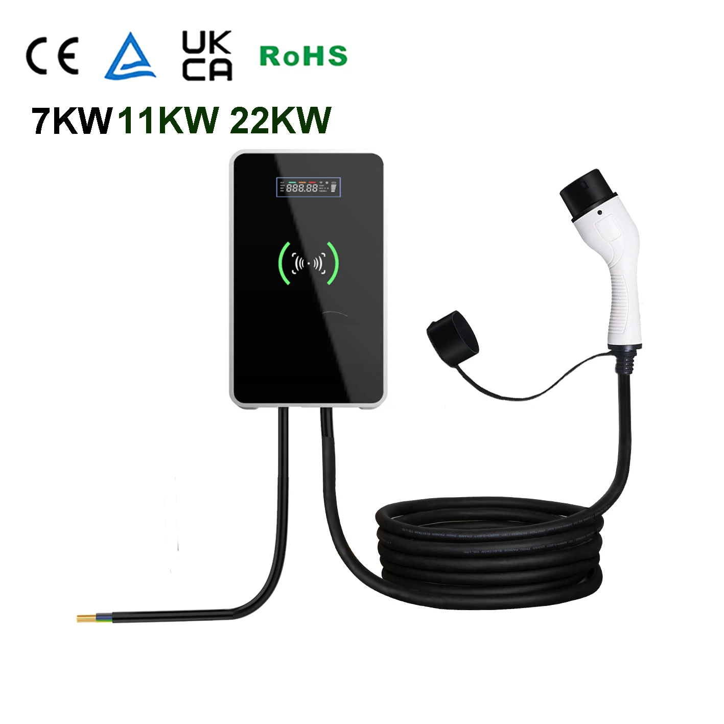 Leval 2 RFID APP 32A 7kw 22KW dynamic load balancing ev charger manufacturer