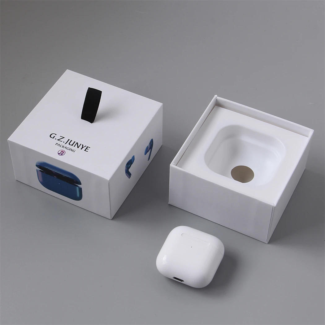 Hot customized Logo luxury strap watch earphones hair extension display wood mini bluetooth print paper headset gift boxes