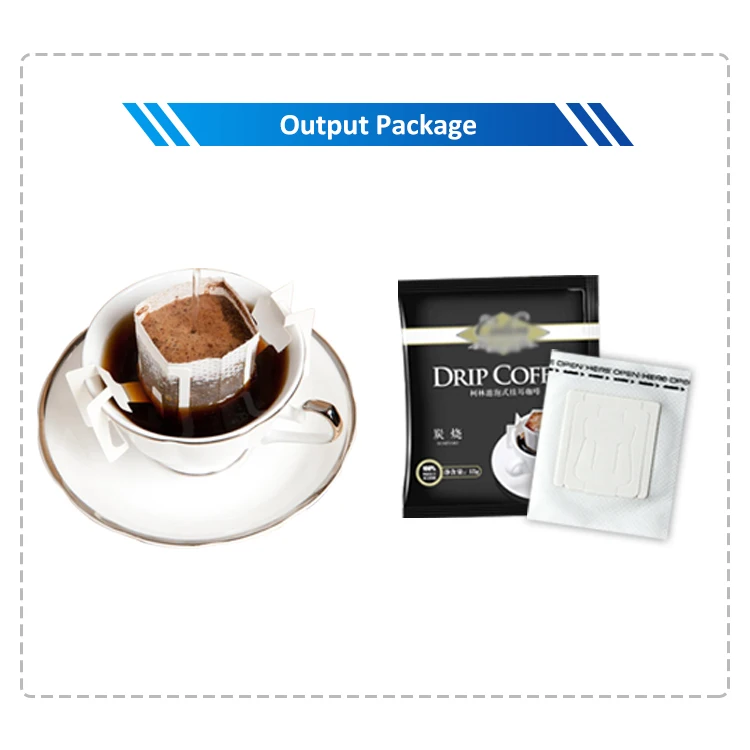 Non-woven Filter Bag Hanging Ear Drip Coffee Packing Machine with Ultrasonic Sealing