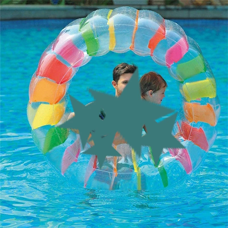 Manufacturer sale park kids high roller inflatable water tube children team game air pool wheel inflatable water walking roller