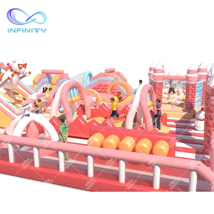 Ice snow adventure kids park jumping bounce inflatable amusement park inflatables games giant inflatable playgrounds