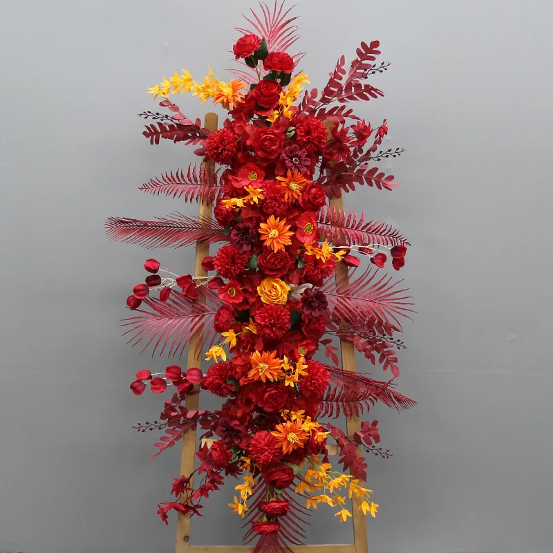 New Wedding Decorative Flower Silk Floral Arrangement Long Hanging Flower for wedding Background