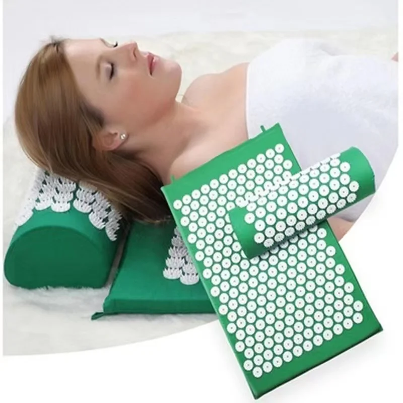 Conway APM001  Hot Sale Acupressure Mat Foot Shakti Plastic Spikes Massage Acupressure Mat and Pillow Set