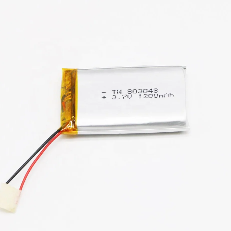 803048 3 7 v перезаряжаемый литий-полимерный аккумулятор 1200mah с UN38.3