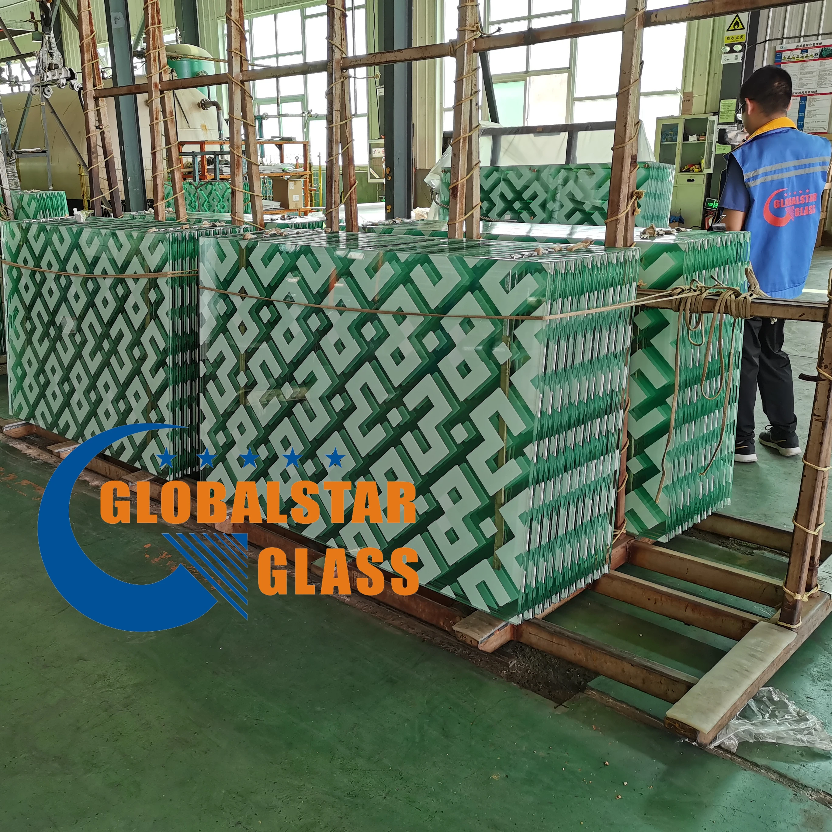 5mm, 6mm Building Interior Decorative Colors/Frosted/Silk Screen Printed Painted Ceramic Fritted Printing Tempered