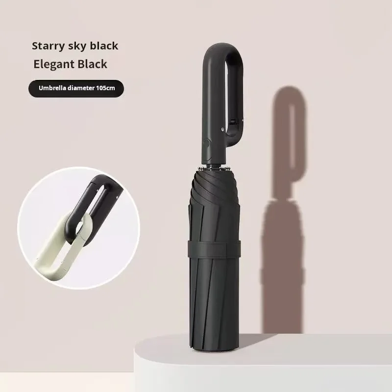 Automatic Umbrella, Creative Ring Buckle Windproof Reinforced Umbrella, Travel Essentials