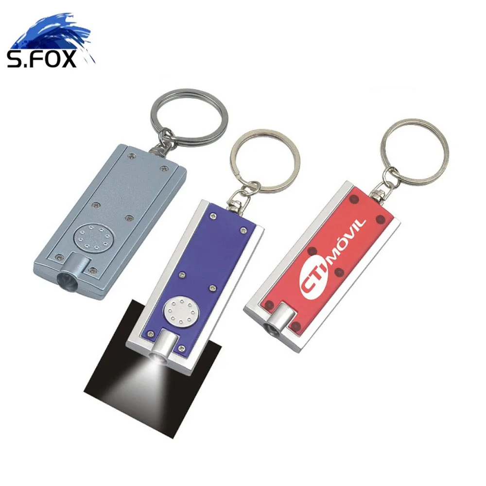 Factory Bulk Wholesale Supply PCV Party Gift Promotion LED Keychain Light