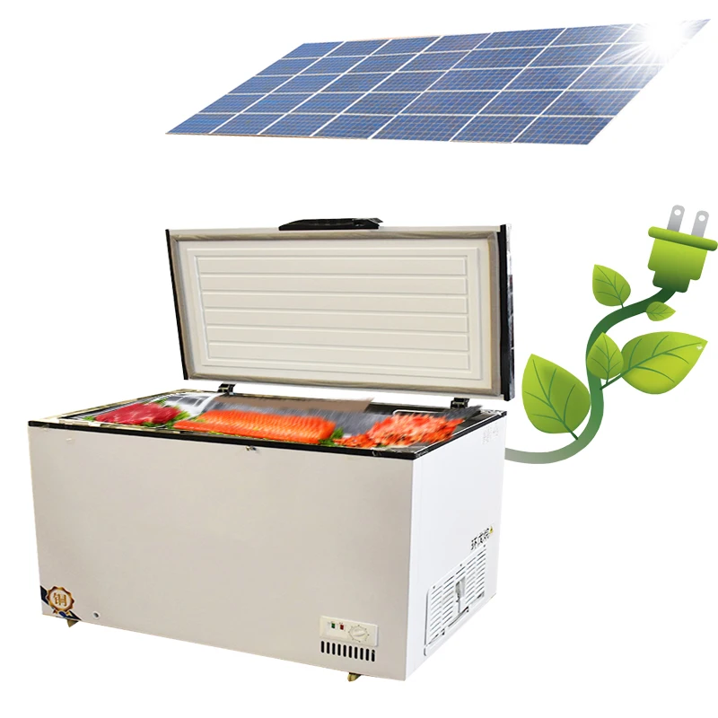 Hot Selling DC 12V Solar Energy-Saving Commercial Use Large Chest Solar Freezer
