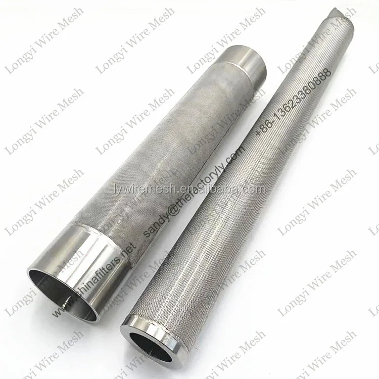 Micron porous sus 316L ss stainless steel 5 layer wire mesh alloy c 276 sintered filter tube