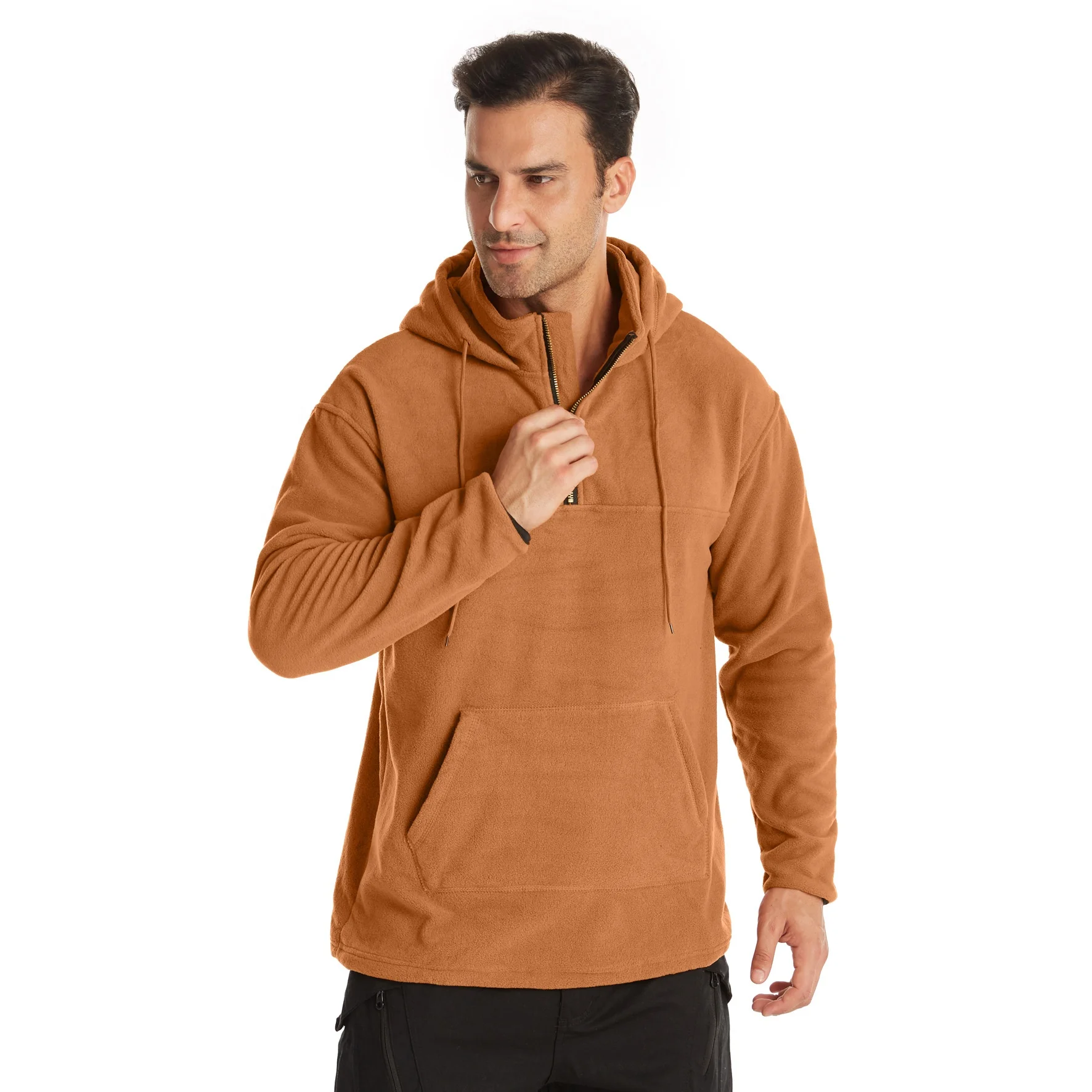 new product Fleece pullover men keep warm Wear soft custom logo  fleece pullover fleece pullover half zip  pull over