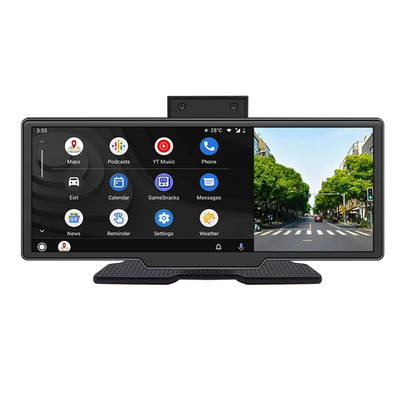 car gps 4K dvr rear view mirror video recorder 9.3inch portable car navigation display car radio player