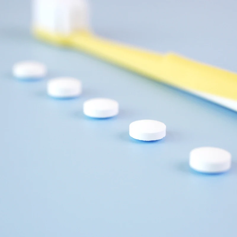 Portable Custom Logo Charcoal Toothpaste Natural Whitening Organic Quick Dissolving 60 Count Toothpaste Tablets