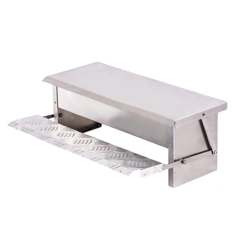 Aluminum Alloy Automatic Feeder Chicken Feeder Poultry Feeding Trough Rat Proof Waterproof Feeding Trough for Chickens