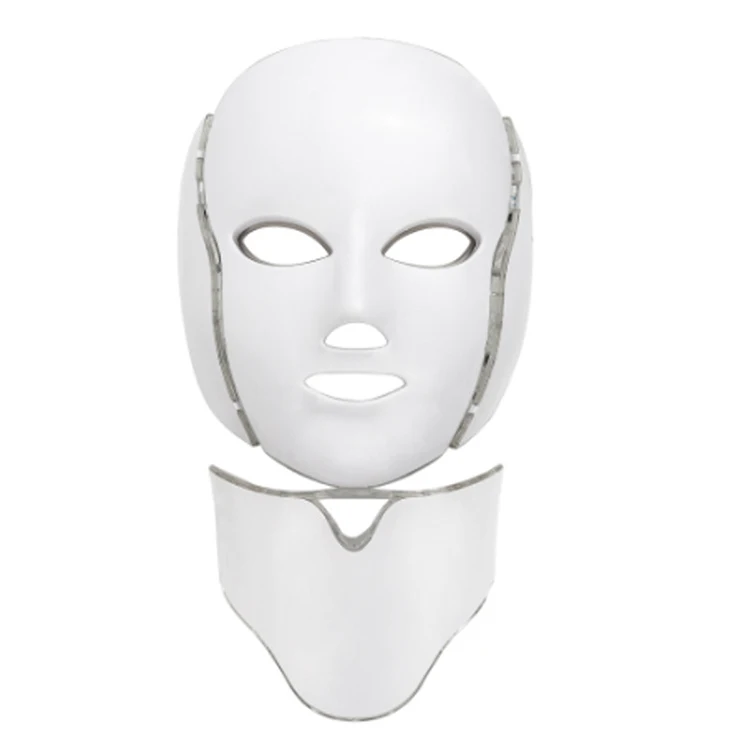 Cuidado De La Piel Belleza 7 Colores Con Cuello LED Photon PDT Maquina Terapia De Luz Facial Light Up LED Mascarilla Facial