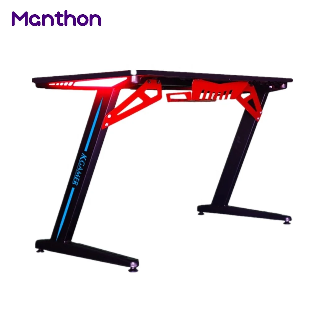 Высшее качество полный Rgb со светодиодной подсветкой угловой игровой стол