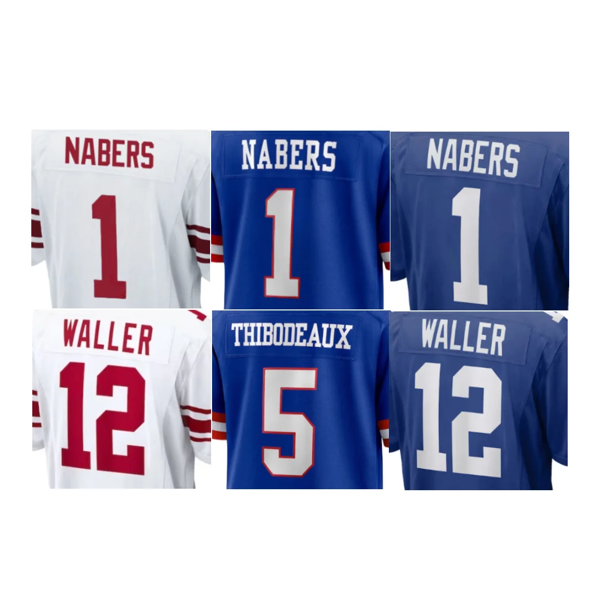 Stitched American Football Jerseys New York 1 Malik Nabers 12 Darren Waller 5 Kayvon Thibodeaux 8 Daniel Jones