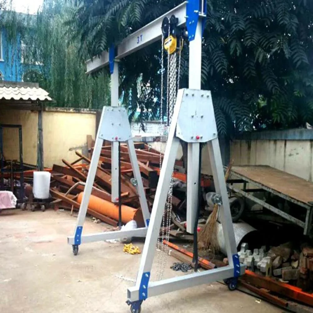 small portable gantry crane 500kg 6m with hoist