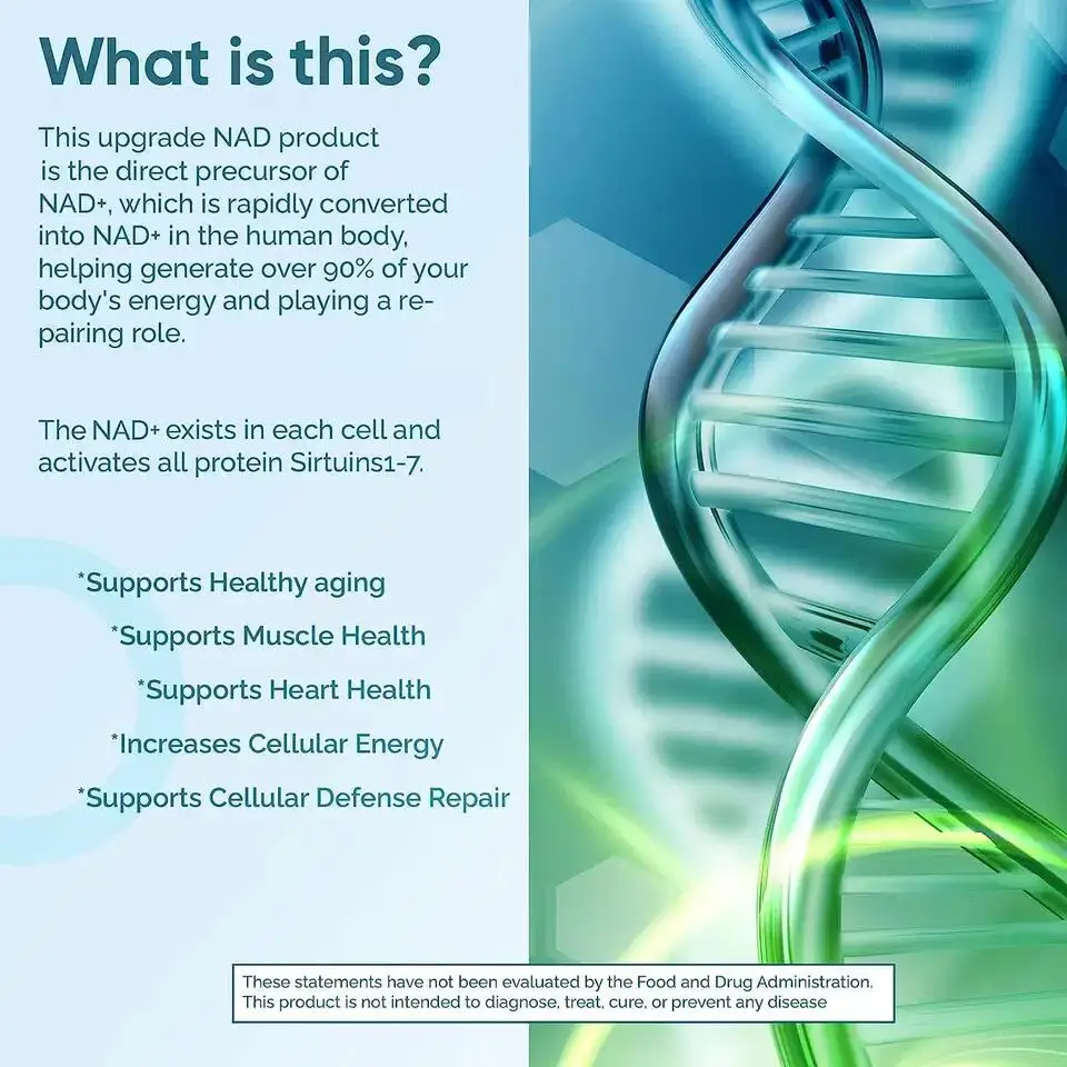 OEM Advanced Formula Nad+ Booster Brain Pills NAD Supplement NAD Capsules for High Absorption Support Cellular Health