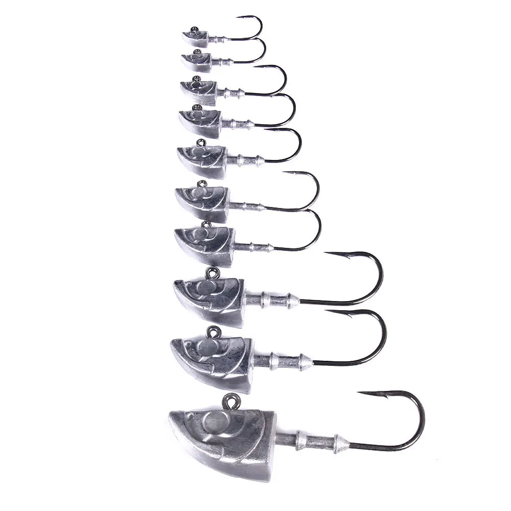 Fishing Jig Heads Hook 10 Size Jig Head Mould Use Fishing Tackle Jigheads Fishing Hook Jig Hooks