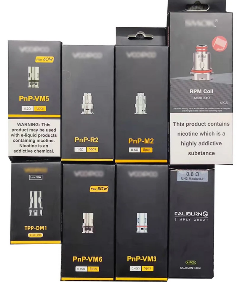 Caliburn A2 G vape pen replaceable coil pod VM1 VM3 VM4 VM5 VM6 TM1 TM2 DM1 DM2 R1 R2 M2 UN2-meshed 0.2 0.3 0.4 0.6 0.8 1.0