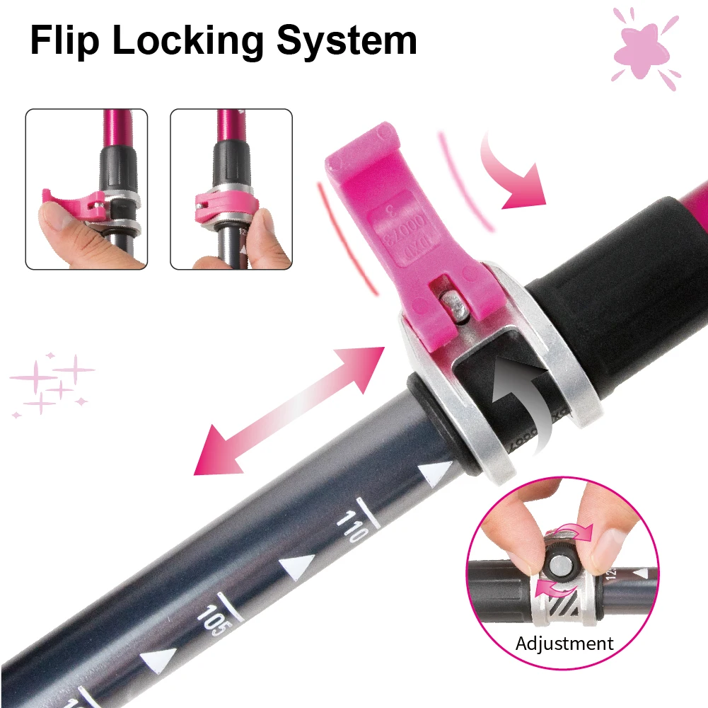 XTP XATP Customize Logo Aluminum  Fast Lock Retractable Hiking Sticks Camera Monopod Mount T ripod