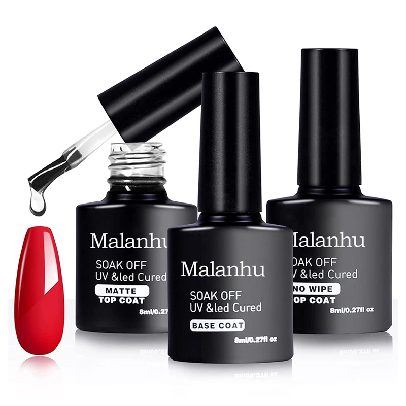 Malanhu Velvet Matt Top Coat Christmas Sale Free Sample Nail Polish Wholesale Nail Gel Uv Led Soak Off Nail Gel Polish