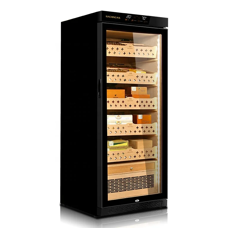 Factory Direct Sale Cigar Storage Spanish Cedar Solid Wood Cigar Cabinet Humidor Showcase Cigar Home Furniture