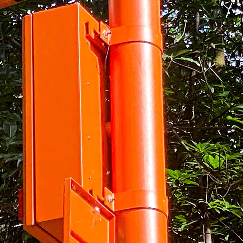 custom Outdoor Steel Post Bullet pole mount enclosure cctv camera Hot Dip Galvanized  Mount Bracket
