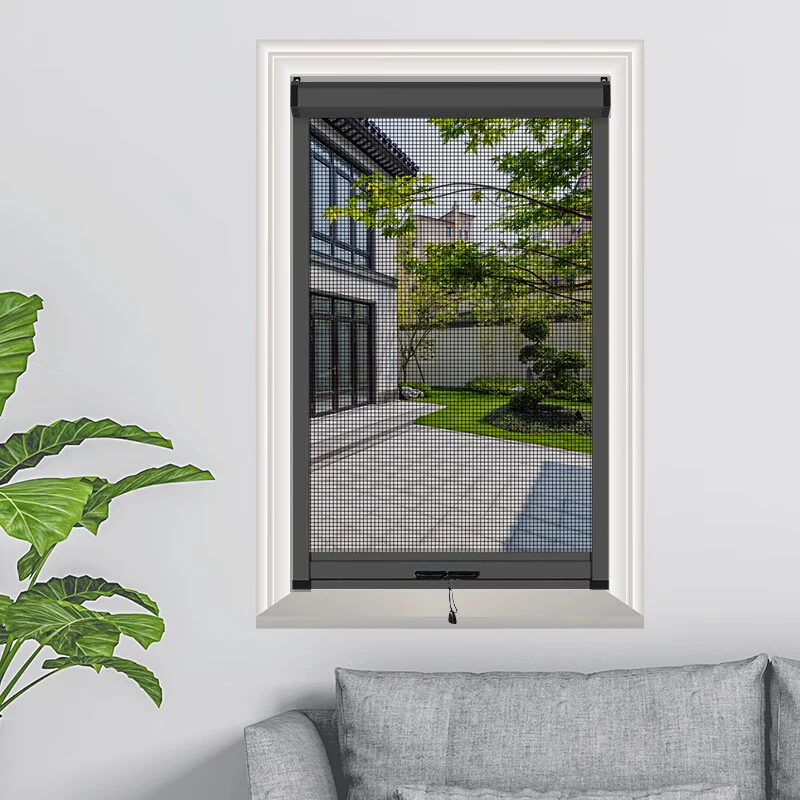 Factory full sizes mosquito window net screen for window with aluminum frame and fiberglass mesh