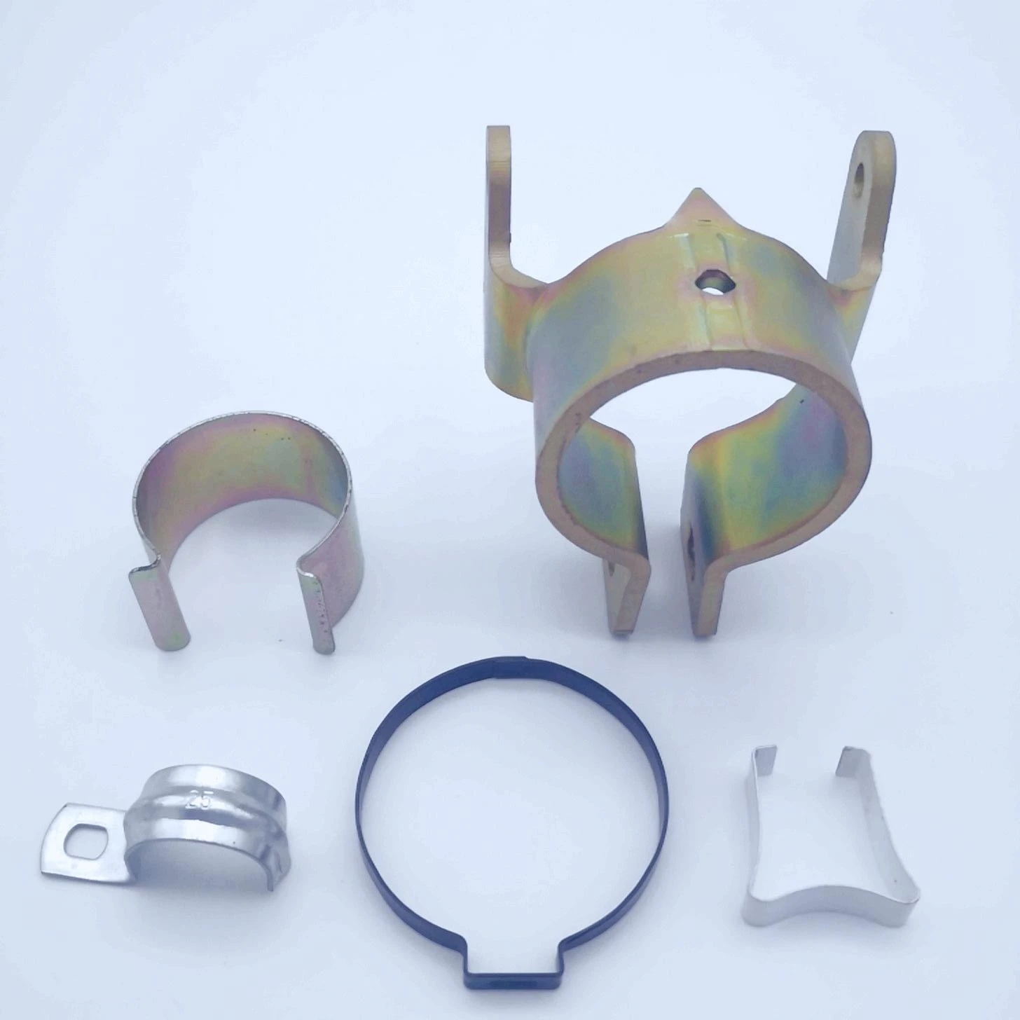 Factory Customized Hot Selling Water Heating Pipe Clamp Gas Pipe Clamp Hose Clamp Single Pipe with Rubber Natural Polishing