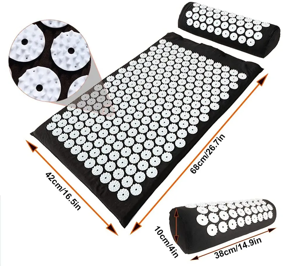 Bilink custom printed Anti Tear Bed Of Nail Acupuncture And Pillow Therapy Acupressure Mat