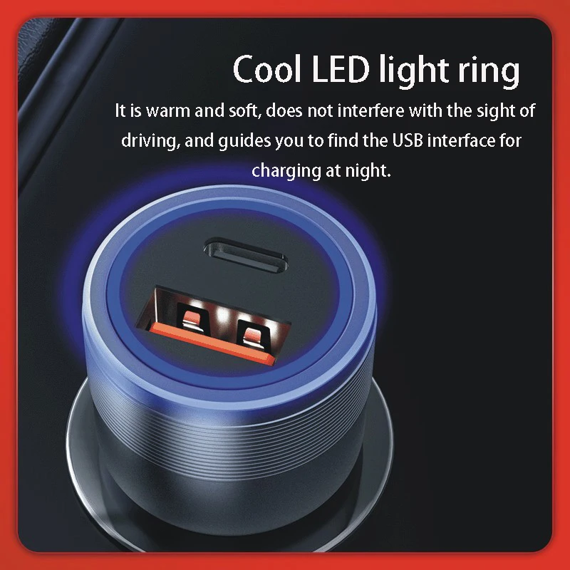 Wholesale Super Fast Charge  Dual Usb Charging Port New Fully Compatible Metal Digital Display Wire Less Car Mobile  Charger