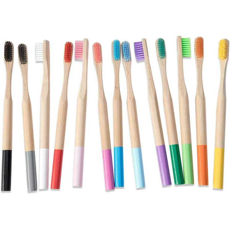 Wholesale bamboo Bristles Eco Friendly Recyclable BPA Free 4 pack Biodegradable Vegan gift Organic Bamboo Toothbrush