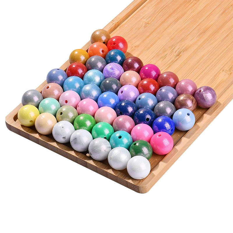 Hot Sale Diy Bulk Focal Silicon Bead Soft Material Chewable Round Silicone Beads