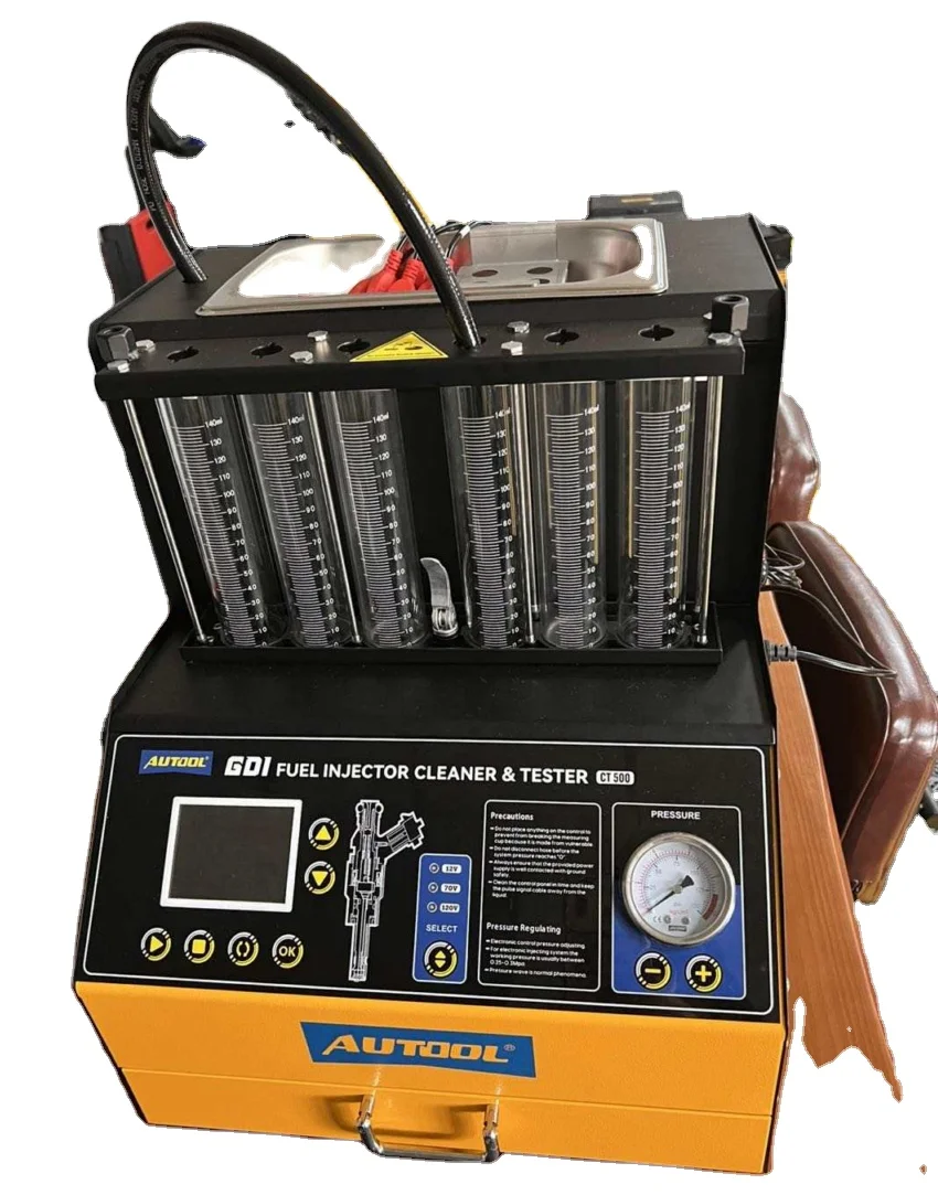 2024 OEM AUTOOL CT500 GDI 6 Cylinder Ultrasonic Injector Cleaner And Tester LCD Screen Spray In Order Updated CT400 Tester