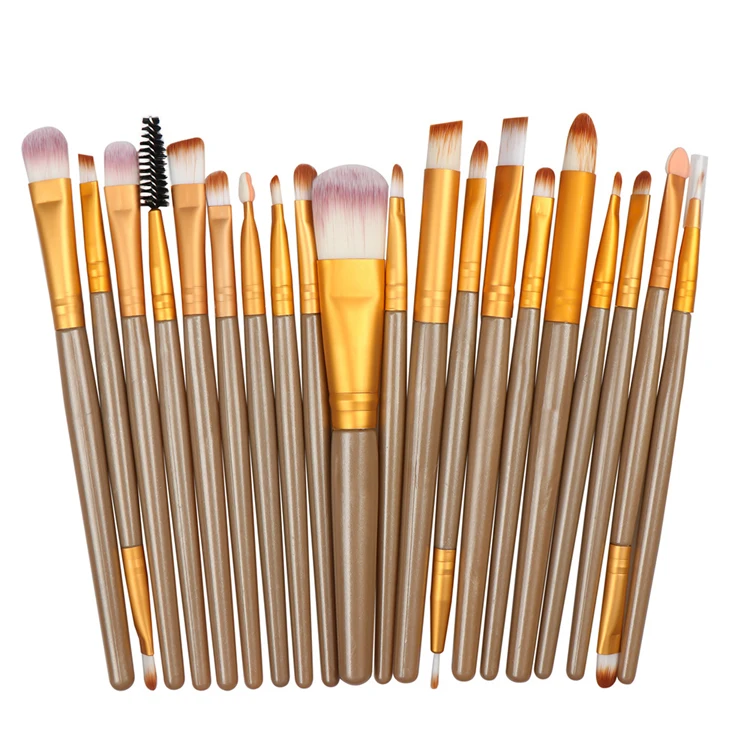 Cheap Vegan Face Lip Eye Shadow Fluffy Blending Brushes 20 Makeup Brushes Sets For Eyeshadow Foundation