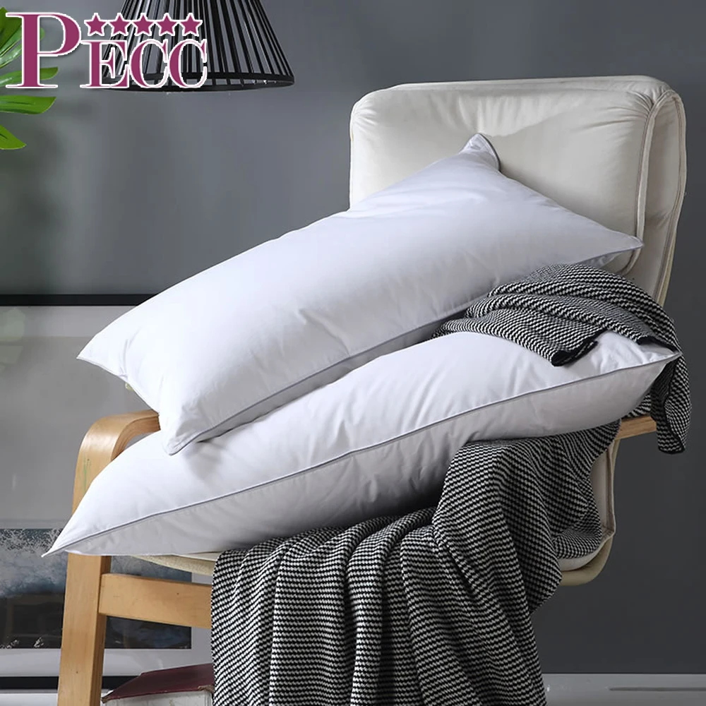 Подушки из белого утиного пуха и перьев из хлопчатобумажной ткани, распродажа