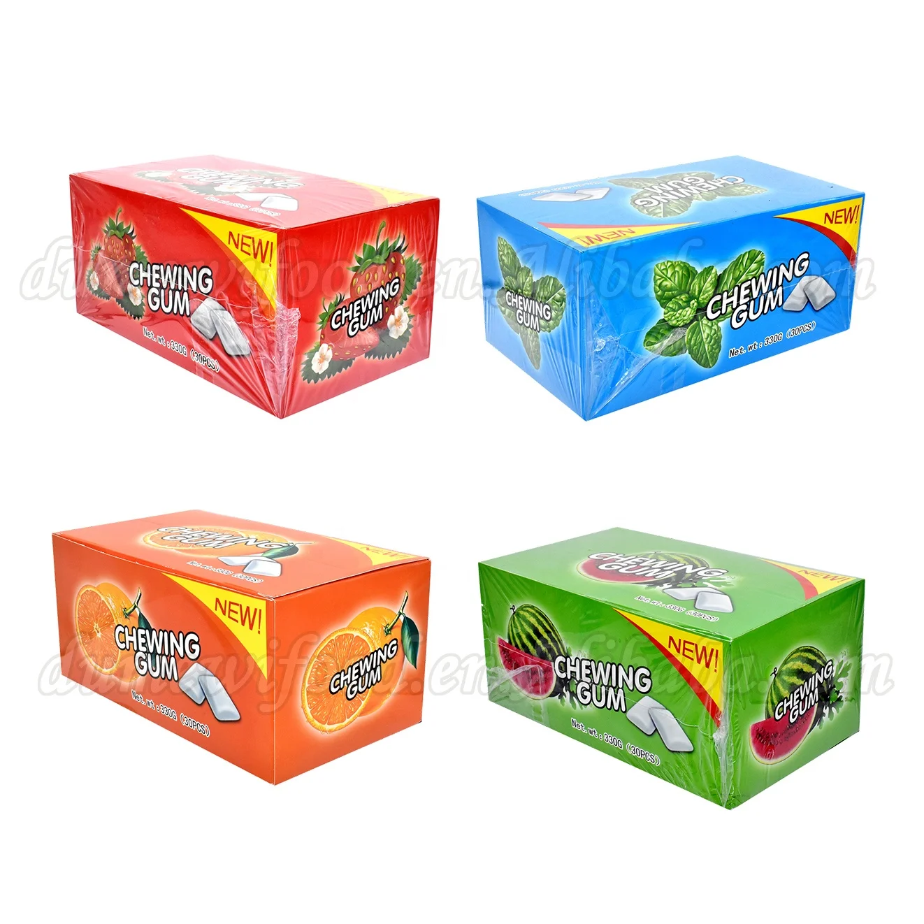 Wholesale Watermelon Flavored Gum Fruit Flavored Bubble Gum