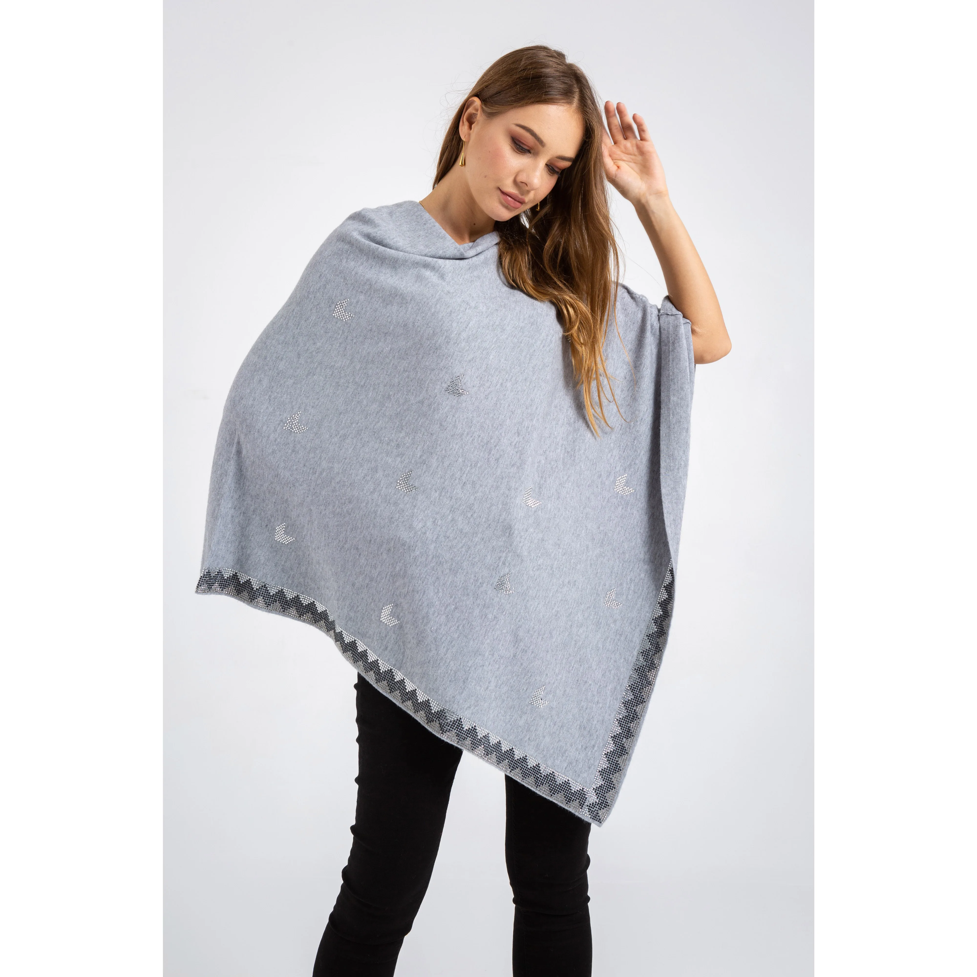 Autumn Winter Women Cardigans Ladies Poncho Knitwear Women Sweater Crew Neck  Blanket Shawl Pullover