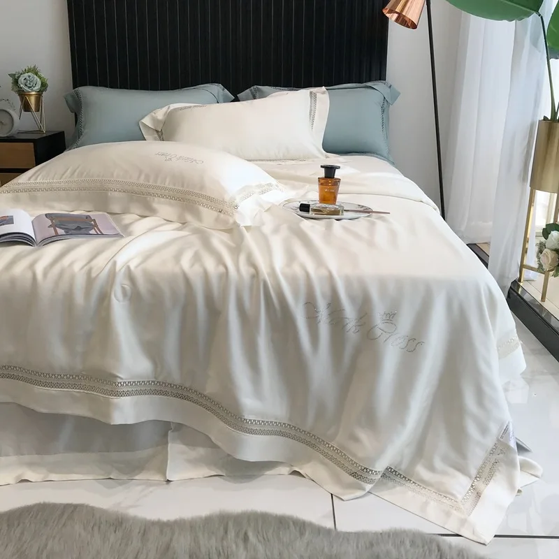 Bamboo duvet with filling customized solid colors comforter set