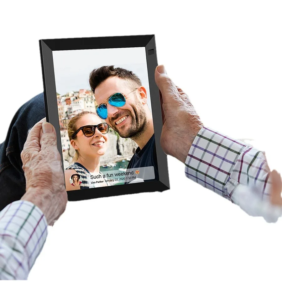 YML factory wholesale 10 inch WIFI touch digital photo frame electronic photo frame album with 16/32G internal storage in stock