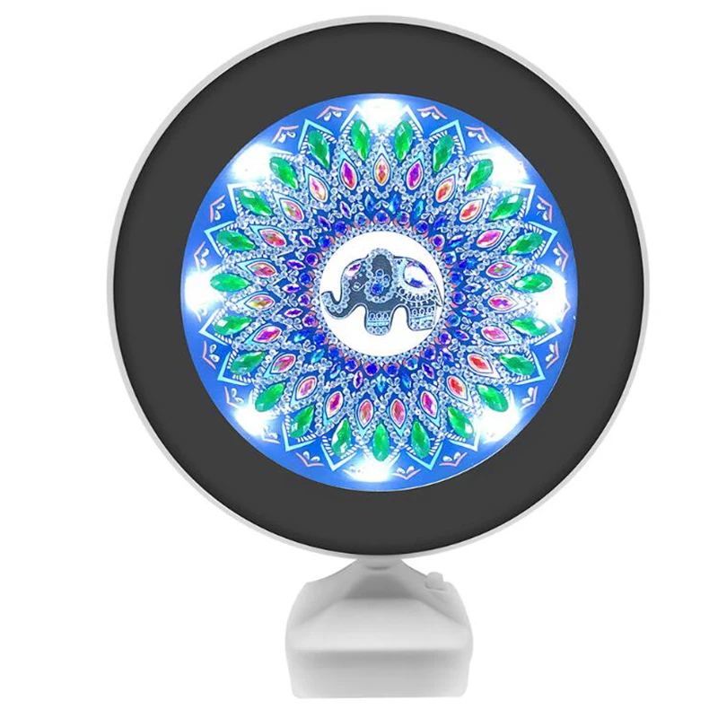 DIY LED Diamond Painting Lighting Makeup mirror Special Shaped Diamond Embroidery Rhinestones LED Lamp Home Decor